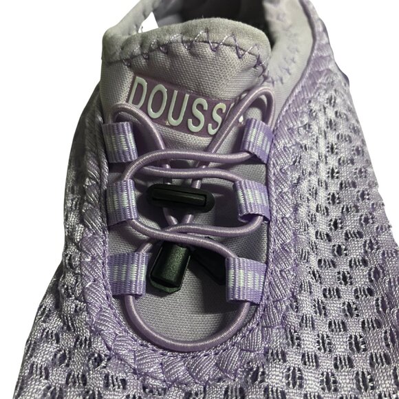 Women’s Water Shoes Quick Dry Slip-On Aqua Sneakers Purple Mesh Size 36 - Picture 7 of 13